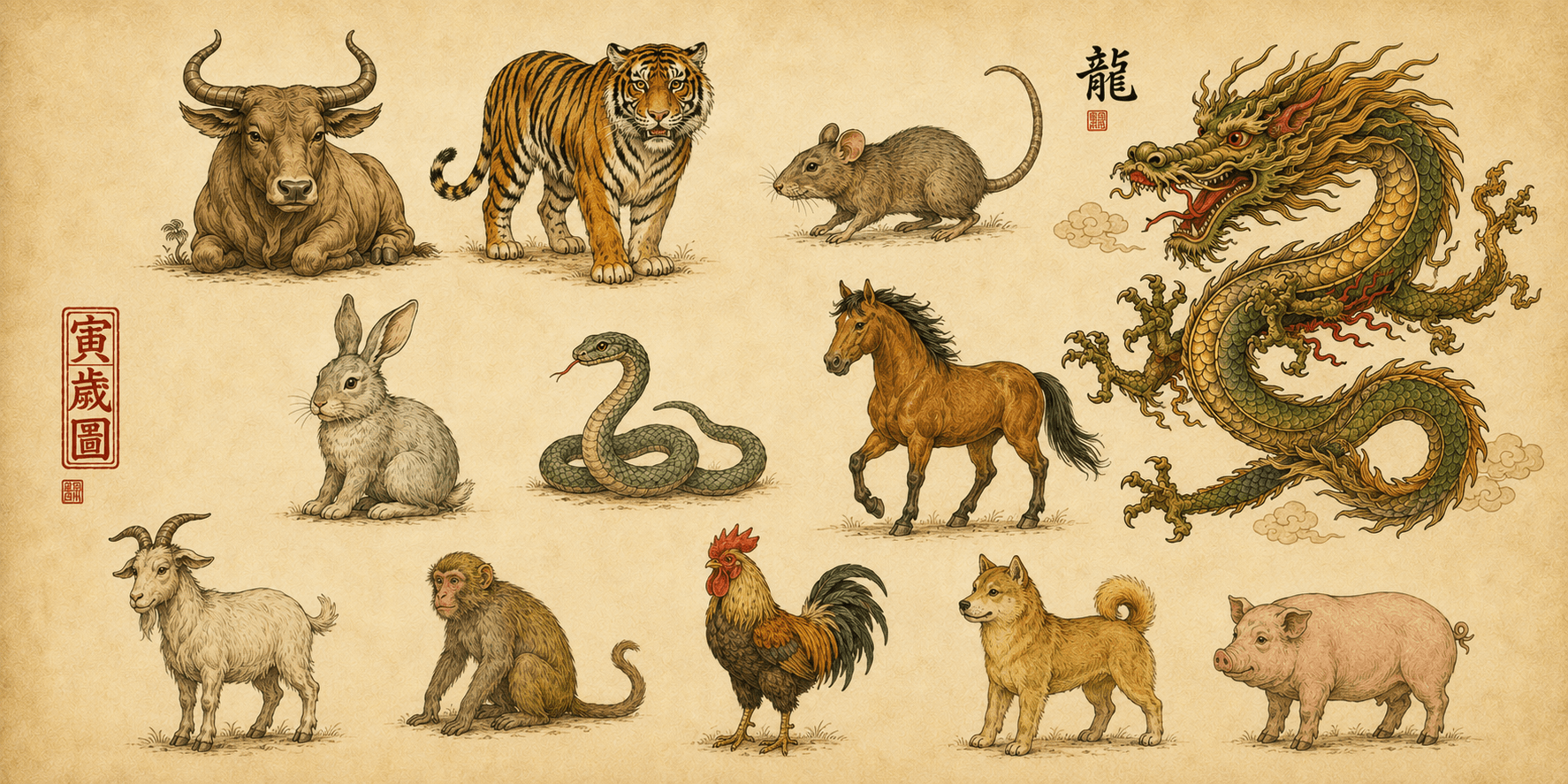 Zodiac animals around the world